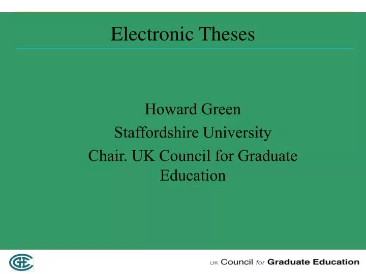 electronic theses