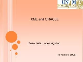 XML and ORACLE