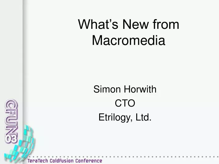 what s new from macromedia