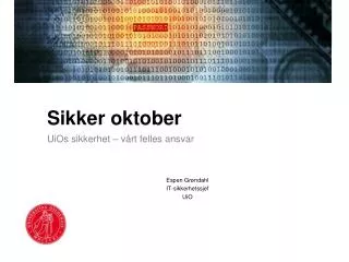 sikker oktober