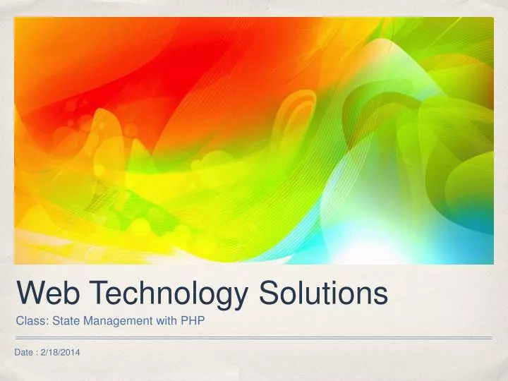 web technology solutions