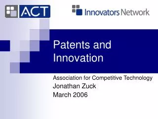 Patents and Innovation