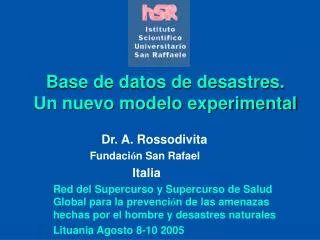 base de datos de desastres un nuevo modelo experimental