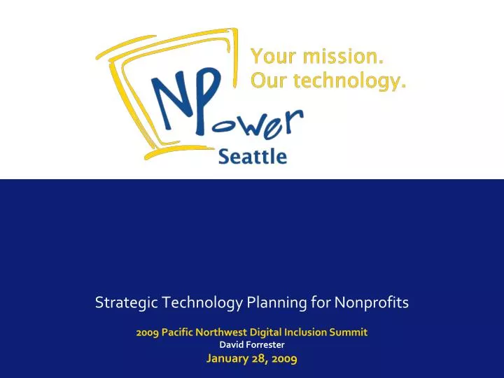strategic technology planning for nonprofits