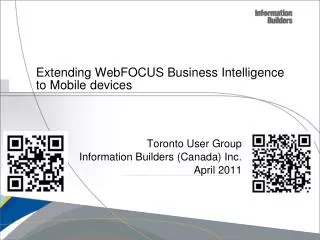 Extending WebFOCUS Business Intelligence to Mobile devices
