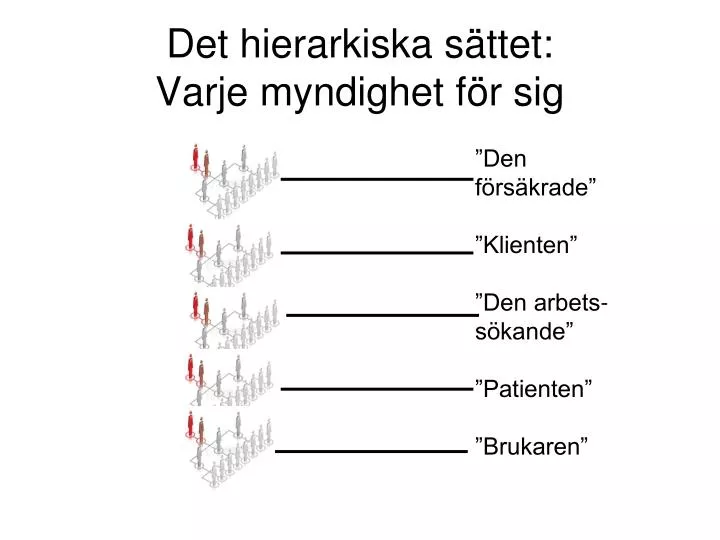 det hierarkiska s ttet varje myndighet f r sig