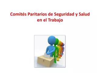 comit s paritarios de seguridad y salud en el trabajo