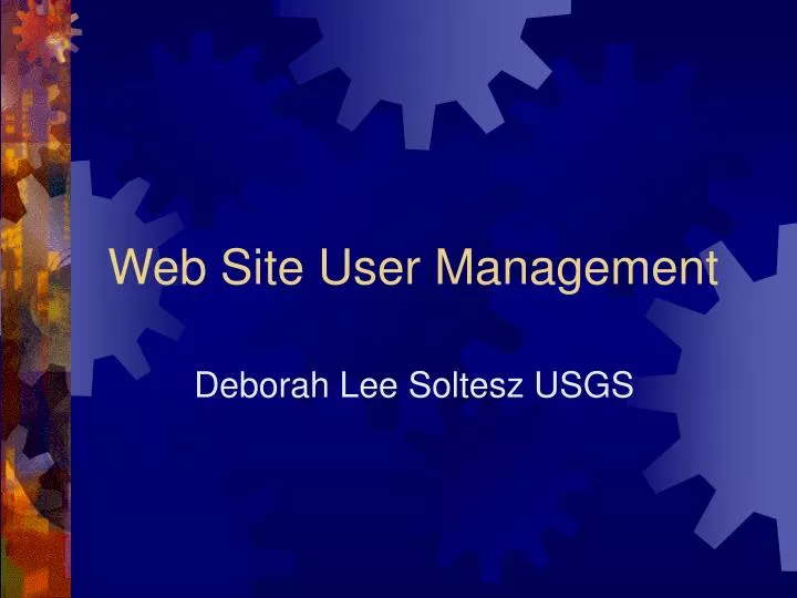 web site user management