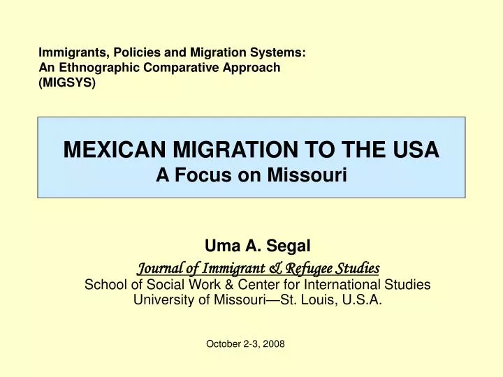 mexican migration to the usa a focus on missouri