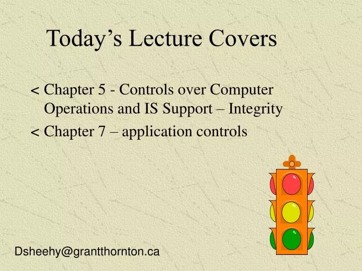 today s lecture covers