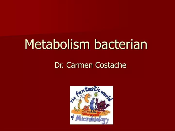 metabolism bacterian