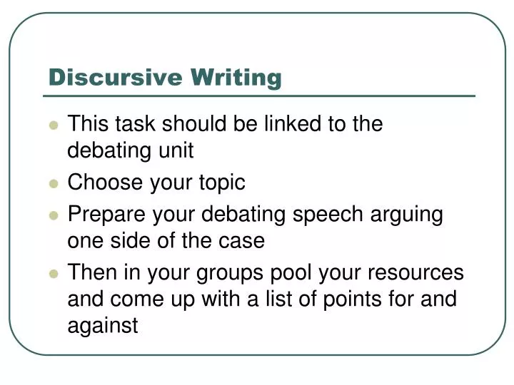 discursive writing