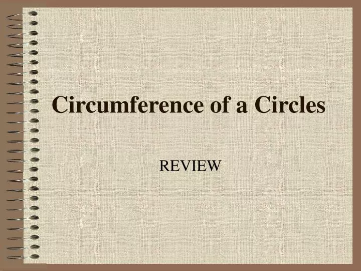 circumference of a circles