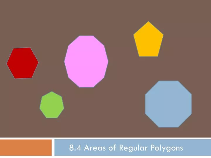 8 4 areas of regular polygons