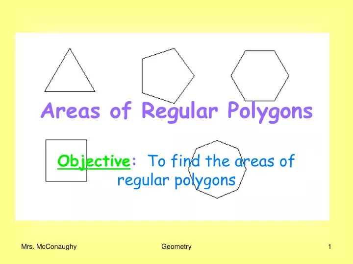 areas of regular polygons
