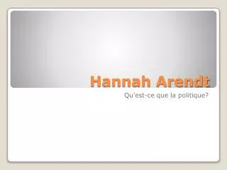 hannah arendt