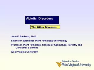 Abiotic Disorders