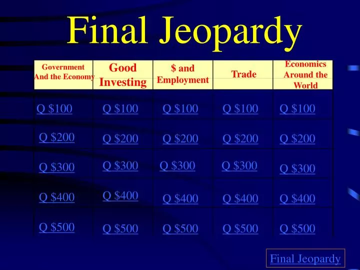 final jeopardy