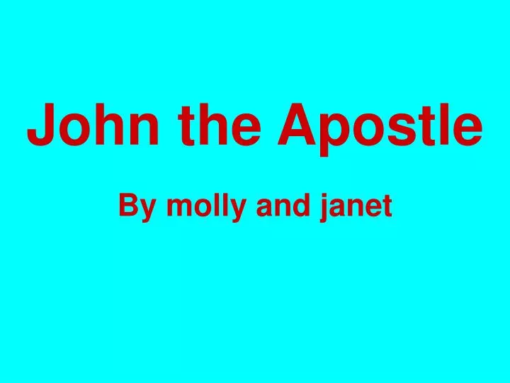 john the apostle