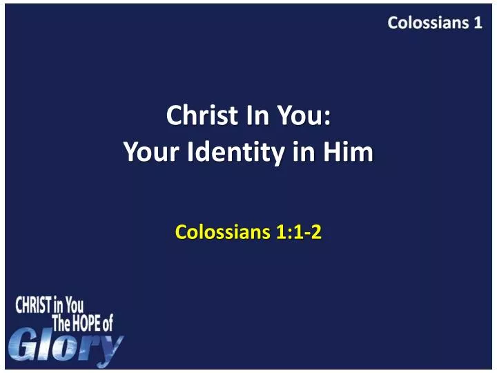 christ in you your identity in him