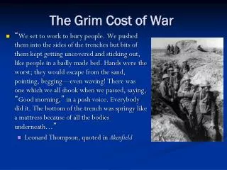 The Grim Cost of War