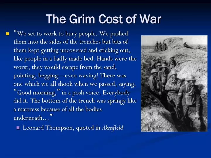 the grim cost of war