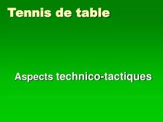 tennis de table