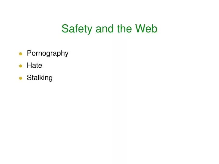 safety and the web
