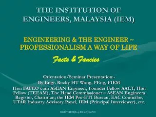 THE INSTITUTION OF ENGINEERS, MALAYSIA (IEM)