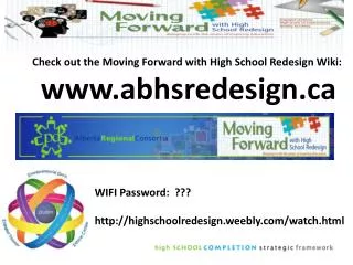 Check out the Moving Forward with High School Redesign Wiki: abhsredesign