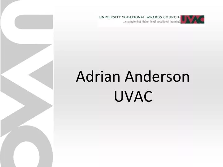 adrian anderson uvac