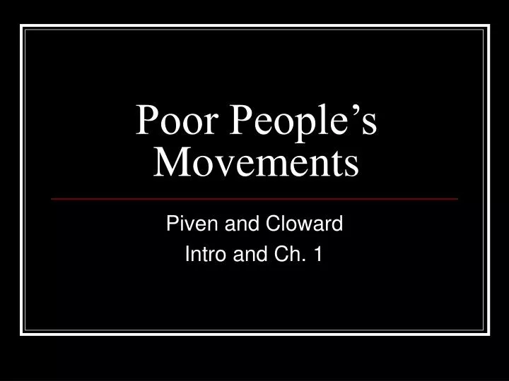 poor people s movements