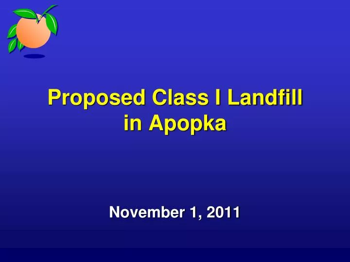 proposed class i landfill in apopka
