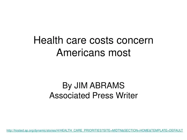 health care costs concern americans most