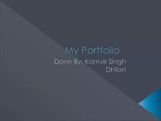 My Portfolio