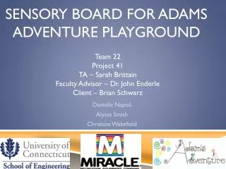 Sensory Board for Adams Adventure Playground