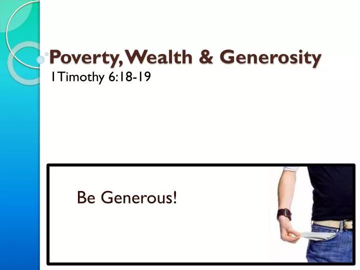 poverty wealth generosity