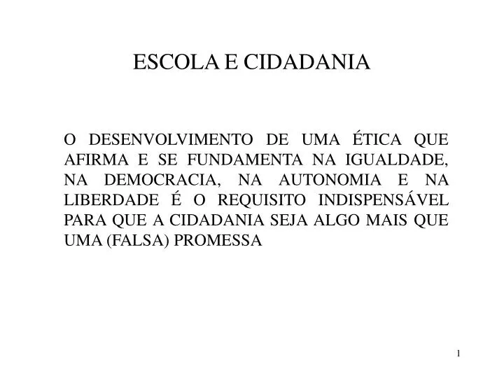 escola e cidadania