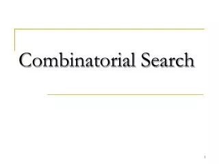 combinatorial search