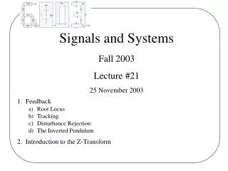 Signals and Systems Fall 2003 Lecture #21 25 November 2003