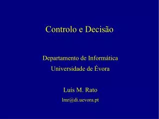 controlo e decis o
