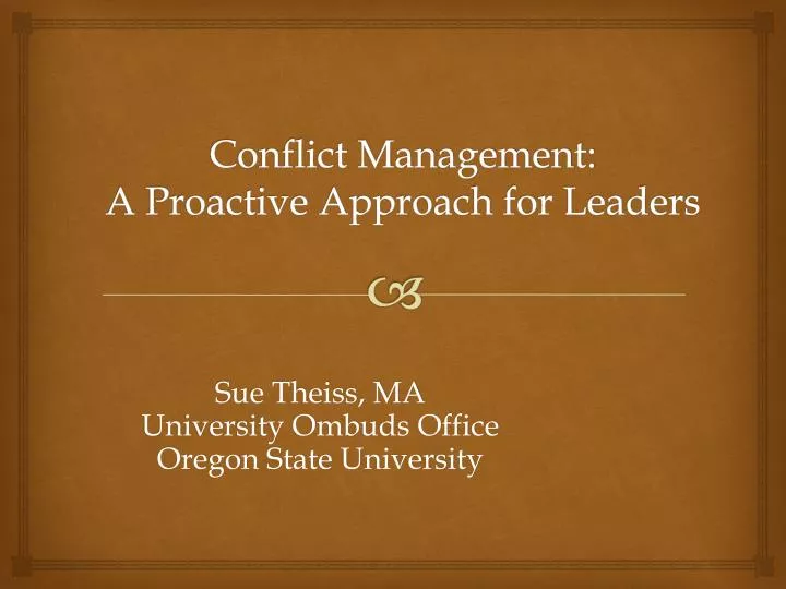conflict management a proactive approach for leaders