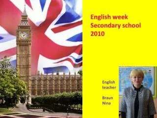 English week Secondary school 20 10
