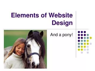 Elements of Website Design