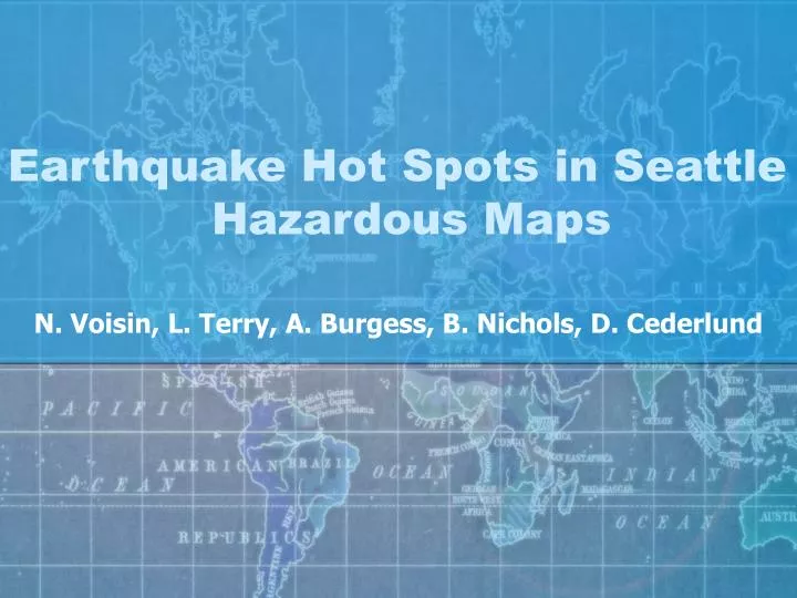 earthquake hot spots in seattle hazardous maps