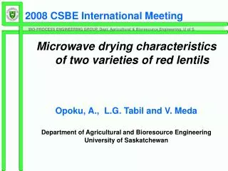 2008 CSBE International Meeting