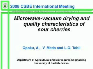 2008 CSBE International Meeting