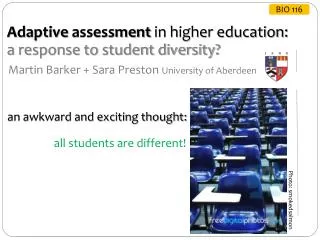 Adaptive assessment in higher education: a response to student diversity?
