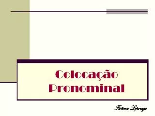 coloca o pronominal