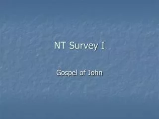 NT Survey I